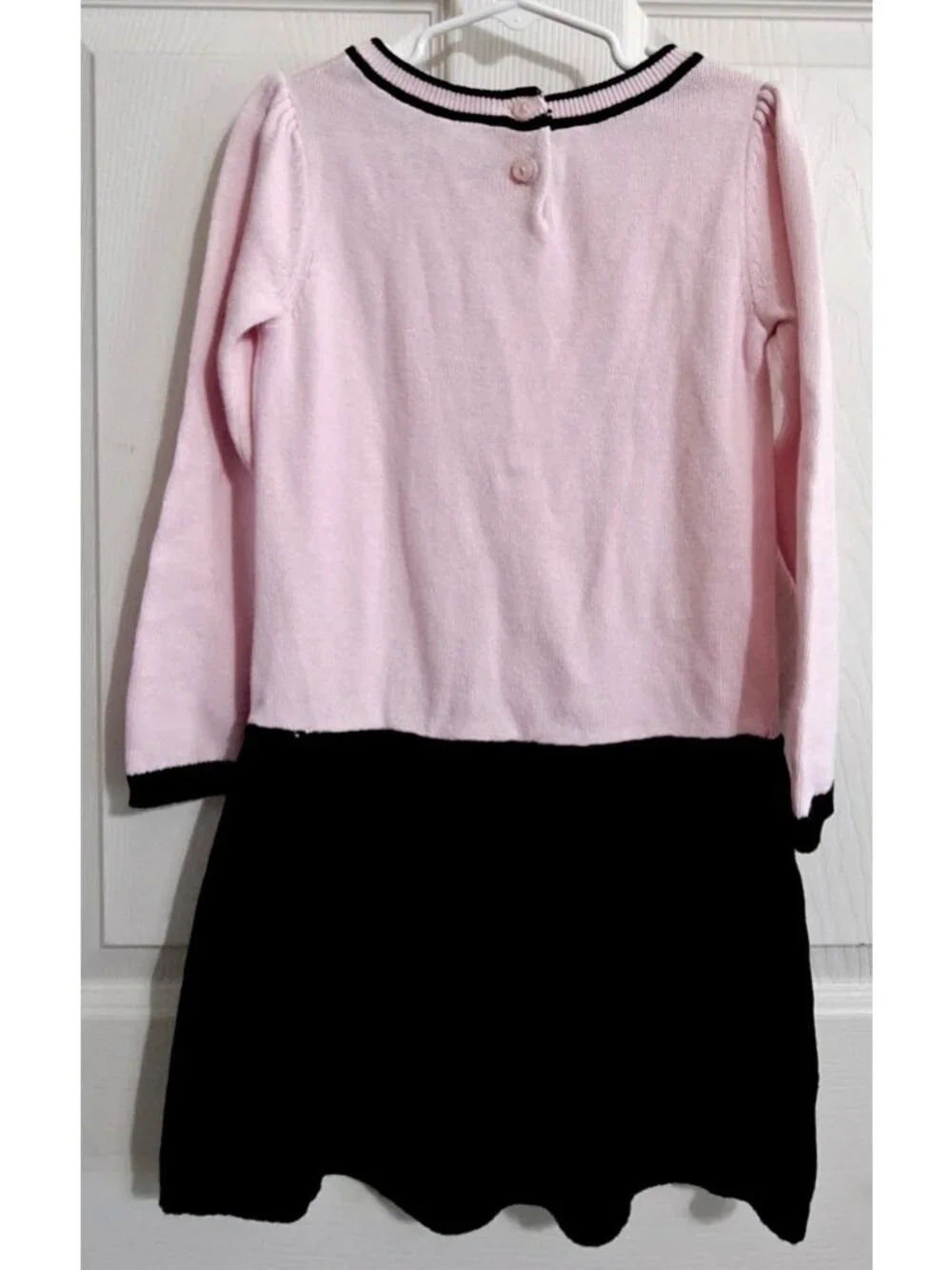 Gymboree Girl's 5T Pink & Black Long Sleeve Sweater Dress